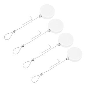 노트북, TV, 150G, 흰색, 4팩용 조절 가능한 코드 테더 방지 잠금 장치가 있는 래치 리모컨 잠금 장치가 있는 3.3피트 접이식 케이블 잠금 장치