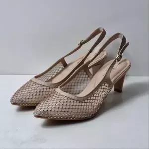 [하프클럽/탠디]미셸by탠디 TC01 여성 6cm 망사 슬링백 힐 스틸찡 포인트 하이힐 샌들 125029SB4