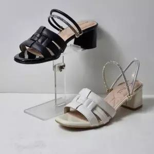 [하프클럽/탠디]미셸by탠디 TC01 여성 5cm 투웨이 샌들 큐빅 슬링백 미들힐 엮임 데일리 슈즈 123073SB2