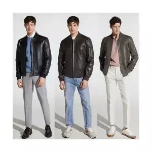 헤스티지 최종가 양가죽 스타디움 재킷 남성용 6379631229004