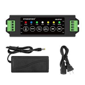 TWS, AUX, MIC, USB, 교체 부품을 갖춘 패시브 스피커용 스투디오파이닉스 4채널 미니 블루투스 앰프 120w, 벽/천장/마린/서랍 스피커에 적합