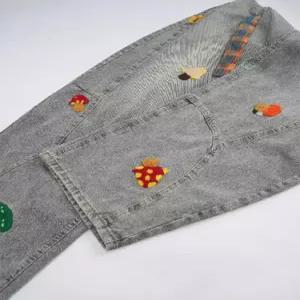 슬램덩크 남성용 바지 청 가을 배기핏 빅사이즈 와이드 슬림핏 하이웨이스트 커브 슬리퍼 HO3