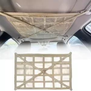 토요타 아반자/아벤시스 2003-2018 이중층 차량 오버헤드 스토리지 메시 정리함 베이지-70 * 50cm용 자동차