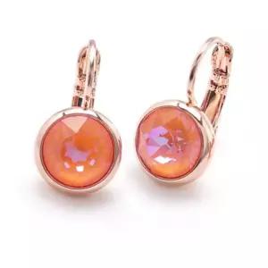 오스트리아 크리스탈 오렌지글로 디라이트 8mm 귀걸이