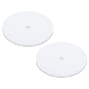 PATIKIL 8인치 헤비 회전 회전식 회전식 스탠드, 2Pcs 360 회전 레이지 수잔 턴테이블, 모델 베이스 회전식 플랜트 TV 컴퓨터 모니터용 스틸 볼 베어링, 흰색