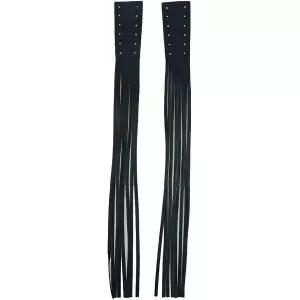 000S와 호환되는 프린지가 있는 DealzCT 모터사이클 블랙 가죽 브레이크 클러치 레버 그립 커버