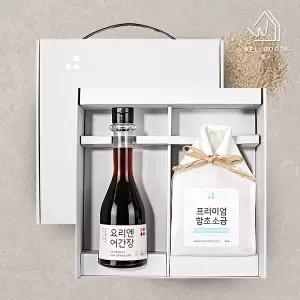 웰굿프리미엄 소금 혼합 선물세트 1호(함초400g어간장250ml)