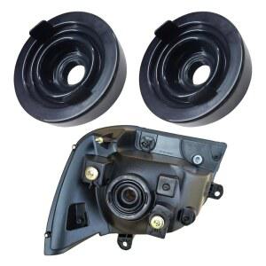 bdzmc 2pcs 자동차 헤드라이트 커버, 20mm suv, 주택 고무 씰 85mm 액세서리(3.3인치) 교체 h4 전구 먼지 자동차, 트럭용 있는 구멍이 보호 개조용