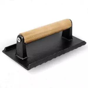 누름판 부침 팬케이크 스테이크 돼지껍질 프레스 스텐 구이 후라이팬 원형 가정용 손잡이