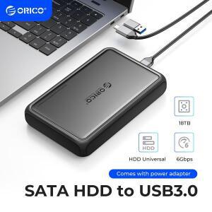 ORICO 3.5 인치 C 타입 하드 드라이브 인클로저 SSD HDD 노트북 금속  ABS 방열 5Gbps SATA-USB3.0 케이스