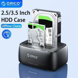 ORICO 듀얼베이 2.5/3.5인치 SATA HDD 케이스 USB3.0&Type-C 외장 하드 디스크 인클로저 박스PC 액세서리용