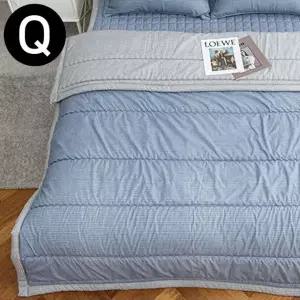 소프트마이크로 간절기 이불 퀸 블루 배드스커트 스프레드이불