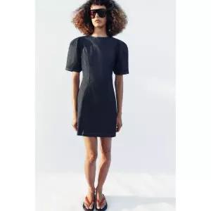 ZARA 자라 Z1975 벌룬 슬리브 미니 데님 원피스 - 블루 3884266