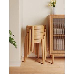 체리색 사이드 의자 원목 라탄 소나무 야외 간이의 현관 탄스툴 원형 스툴