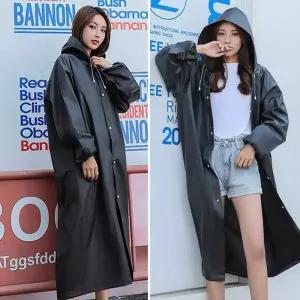 단체 여행 캠핑 준비물 후드 롱 레인 코트 성인 우비