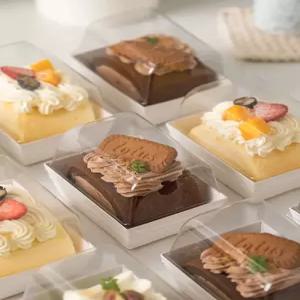 상자 조각 디저트 케익 도시락 포장 박스 롤케이크 미니