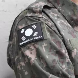 야광검정 실리콘와펜 국기와펜 패치 와펜 탈부착와펜 야광와펜 야광태극기 와펜