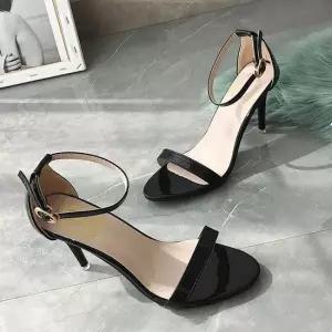 발목스트랩 하이힐 샌들 9cm 킬힐 회사원 하객코디 스트랩샌들 하이힐샌들 스틸레토하이힐