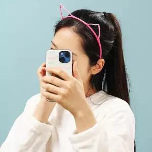 고양이귀 헤어밴드 핑크 머리띠 물결 여성 세안 슬림 앞머리고정 세안 얇은 무광 남녀공용