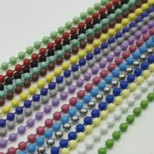 군번줄 비즈키링 볼체인 군번줄 컬러 12cm 10P 볼체인 목걸이줄 초커목걸이 체인목걸이