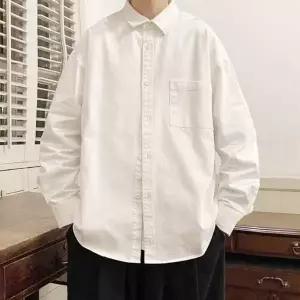 기본 깔끔한 무지 긴팔 셔츠 정장 슬랙스 코디