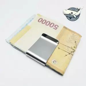 세련된 실버 메탈 머니클립 고급스러운 유광 남자머니클립 남성머니클립 지폐홀더