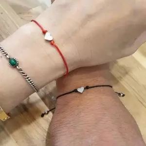 하트 커플 줄 매듭 소원 팔찌 발찌 발찌 커플 소원 프리마켓