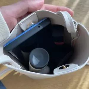 핸드폰가방 마이크로백 플로랄화이트 미니핸드폰가방