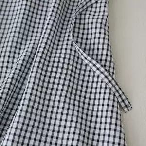 엘럽 원피스 스커트 여성용 검정 캐주얼 여름 벨트 플리츠 앤 체크 정장 원템2