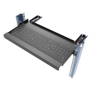 JINGCHENGMEI 1U 키보드 트레이 8인치 깊이 - 범용 19인치 랙 마운트 슬라이딩 선반 네트워크 장비 서버 랙 또는 캐비닛(8인치)