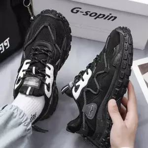 남학생 패션 스니커즈 키높이 메쉬 검정 운동화 코디 멋진운동화 남자어글리운동화