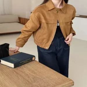 밴널스샵 빈티지 여친 야구 잠바 슬림핏 메일라드 무스탕 복 멋쟁이 코트 2가지색상 HO1