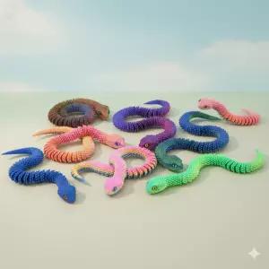 움직이는 3D 입체 관절뱀 12개입 어린이 장난감 피규어 완구방울 방울 움직이는방울 방울모형 3D방울