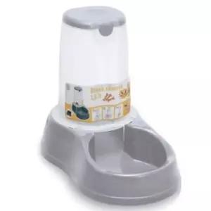 [반려] 강아지 반자동 급식기 1.5L 스톤그레이 1P 미끄럼방지