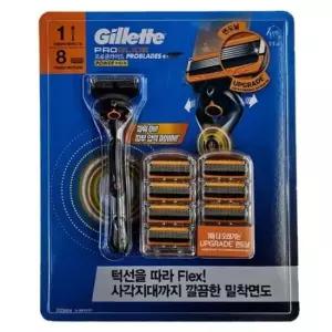5중날 쿨샵 질레트 프로글라이드 면도기1개 면도날8개입 세트
