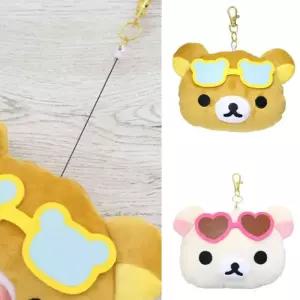 리락쿠마 선글라스 페이스 릴 패스케이스 캐릭터 카드지갑 동전지갑