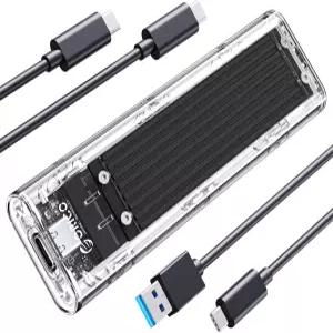 ORICO M2 NVMe SSD 인클로저 USB 32 2세대10Gbps 2280 2260 2242 2230 PCIE MKey 투명 외장 솔리드