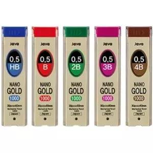 문구용품 자바 나노골드 1000 샤프심 리필심 0.5mm HB~4B