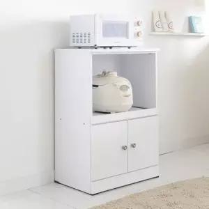 카멘츠 화이트 미니 수납렌지대 밥솥전자레인지다이주 전자렌지수납장 렌지대수납장