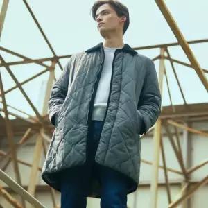 [피에르가르뎅]항아리 퀼팅 긴기장 코트 POCT3271