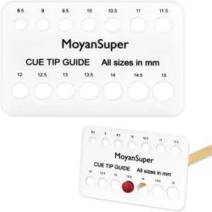 당구용 모얀 슈퍼 큐 팁 게이지 수영장 스누커 브레이크 경량 및 컴팩트51 33 28g용 85mm？15mm 플라스틱