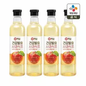 백설 100% 건강발효 사과식초 800ml x4개
