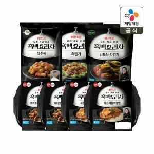 CJx흑백요리사 햇반 컵반 꽈리고추돼지고기덮밥 x2개+묵은지참치덮밥 x2개+탕수육 x1개+유린기 x1개+갓김치