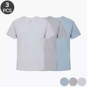 [제임스딘]제임스딘 남자반팔런닝 런닝티셔츠 면100 40수 후라이스 무지 회색 3장