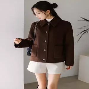 [WPBG]핸드메이드 울 블렌딩 하프 코트_3color