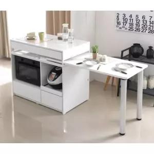 모던 이동식 보조 식탁 전자레인지 수납장 (3색) 부엌 다이 가구 원룸 겸