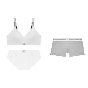 [매장정품] 게스언더웨어 코튼스판 화이트라벨 스포츠브라 커플세트 GEWBR112WH/PT112/DR112