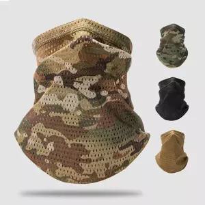 대형 메쉬 방풍 넥커치프 카모 마스크 넥 게이터 커버 페이스 반다나 썬 쿨 통기성 사이클링 하이킹 캠핑