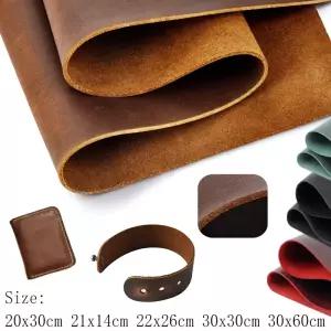 1개 크레이지 호스 풀업 가죽 오일 태닝 소가죽 2mm 두께 DIY 공예 작업용 사이즈 및 색상 선택 가능