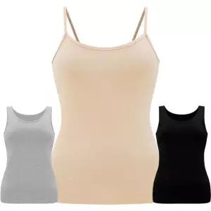 [제임스딘]여성 면 스판 끈런닝 민소매 나시 런닝 런닝셔츠 메리야스 기본 무지 3장